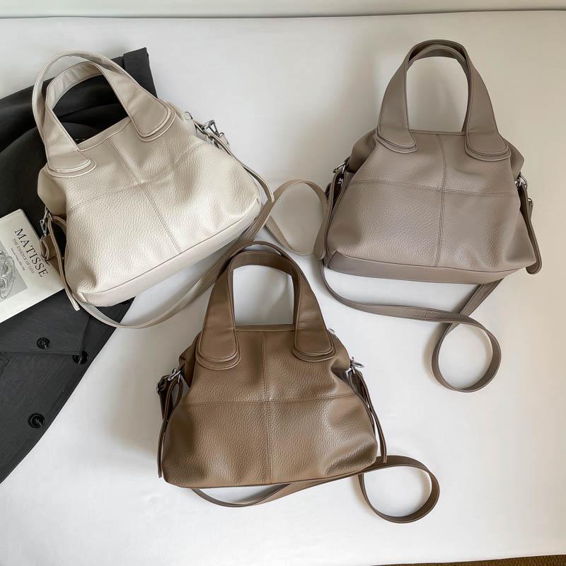 Simple Women's Handbag, Solid Color, Large Capacity Women's Shoulder Bag, Multi Compartment Storage, Suitable for Women's Holiday Gifts