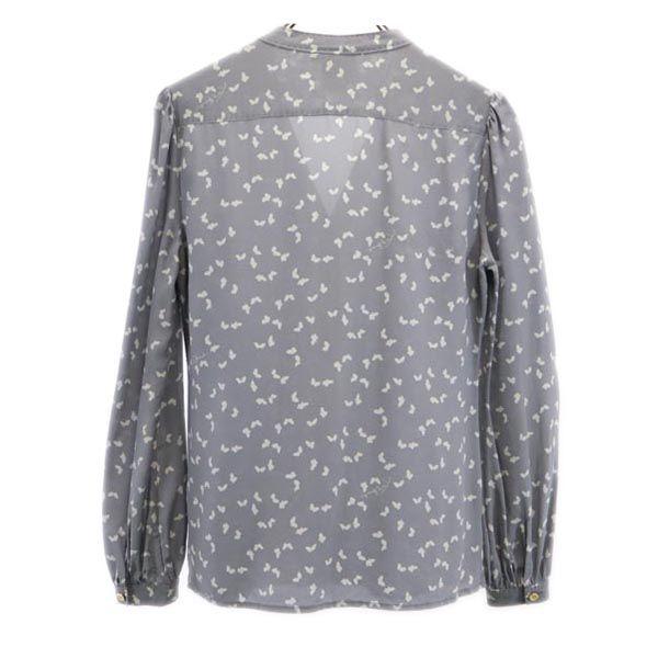 Tory Burch Silk Overall Handle Long Sleeve No Color Shirt 2 Gray Women Used