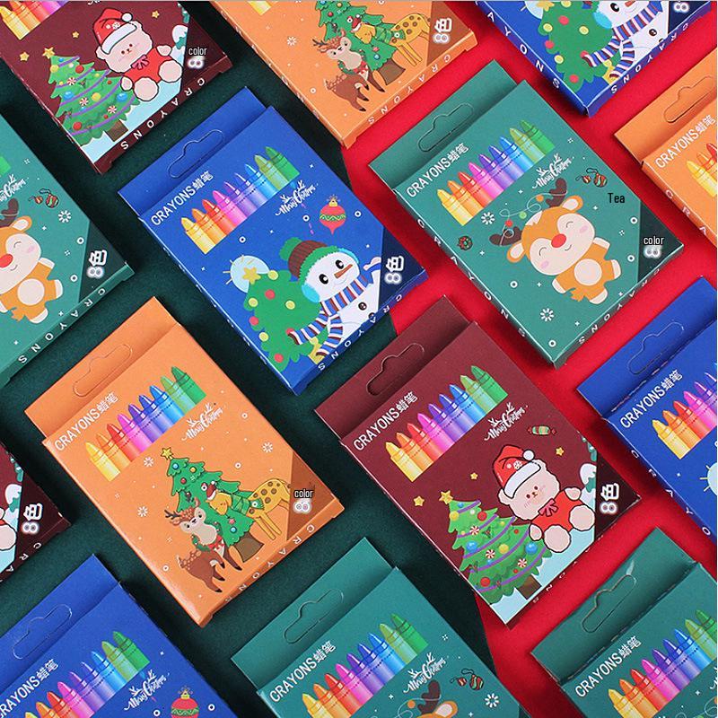 8-Color Crayon Set for Christmas Kindergarten & Primary School Gifts