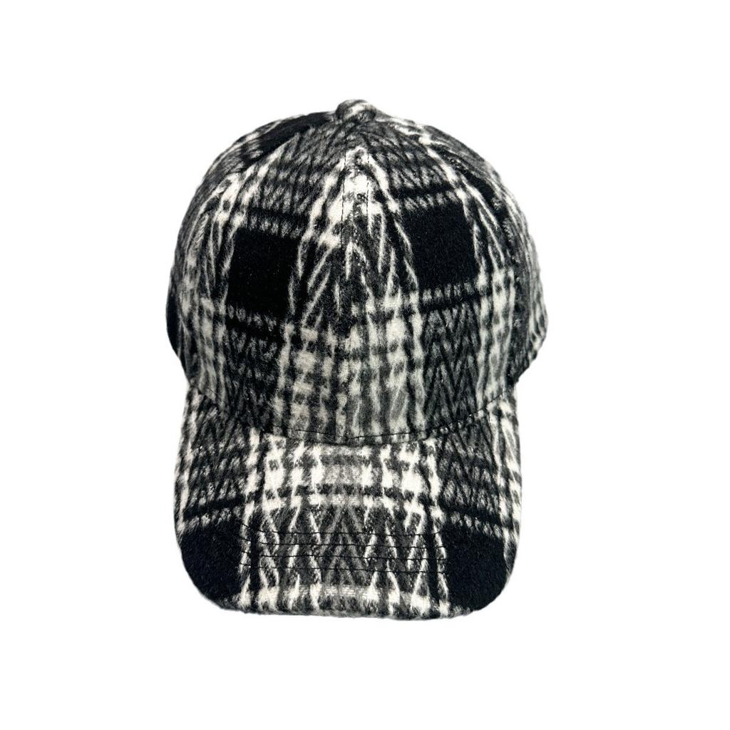 Klassische karierte Retro-Baseballkappe für Herren und Damen, warm, lässig, vielseitig, britischer Stil, Modekappe