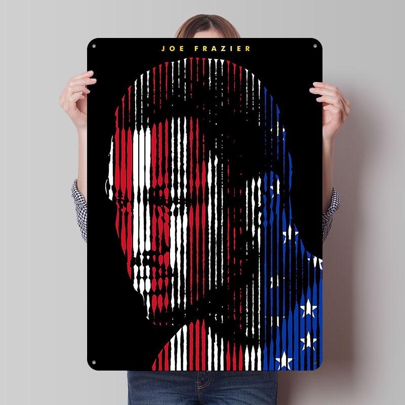 Joe Frazier Boxer Metal Posters Custom Vintage Metal Signs Wall Art Retro Tin Plaque for Man Cave Bedroom Decoration Gaming Home