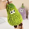 Cartoon Hand Towel for Bathroom Thicken Eggplant Pear Shaped Towel Super Absorbent Quick