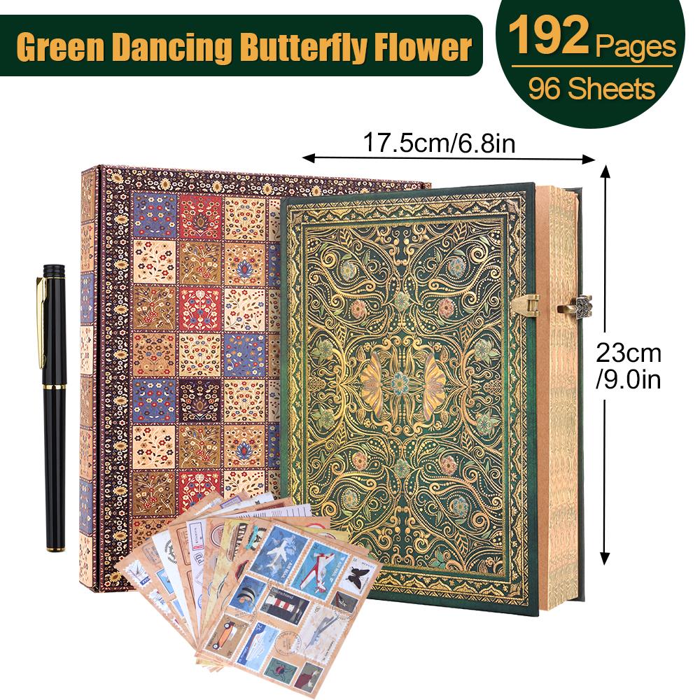Retro Notebook 8 Style Themes classical notepads creative with copper lock design travel diaries  handbooks personalized gifts