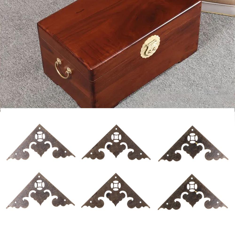 10pcs Antique Bronze Flat Angle Edge Guard Metal Wood Box Corner Furniture Hardware