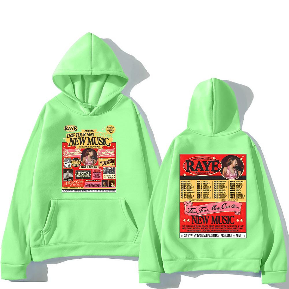 Raye Harajuku Fashion Hoodies Raye Tour 2026 Graphic Clothing Fall Long Sleeve with Hooded Men Women Sweatshirt Casual