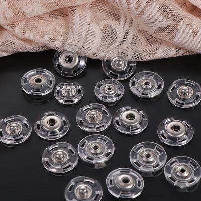 10 stücke Kunststoff Transparent Druckknopf Verschluss Unsichtbare Druckknopf DIY Pullover
