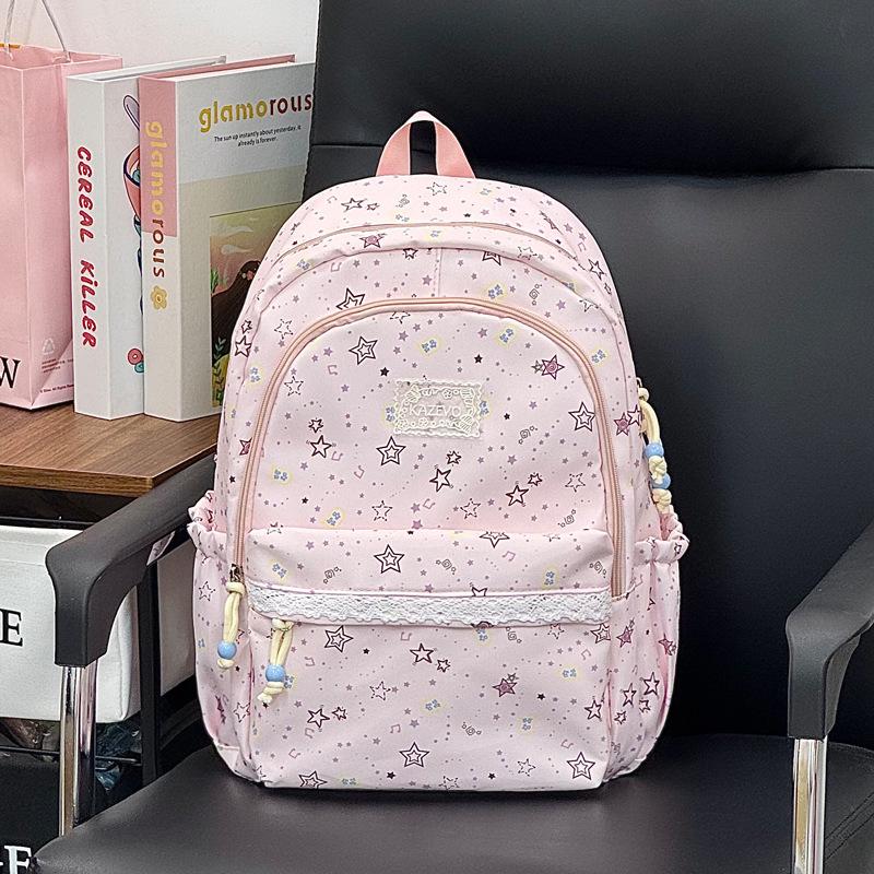 Schoolbag1011 new cute stars high value light backpack female students ins wind cute small schoolbag primary school students