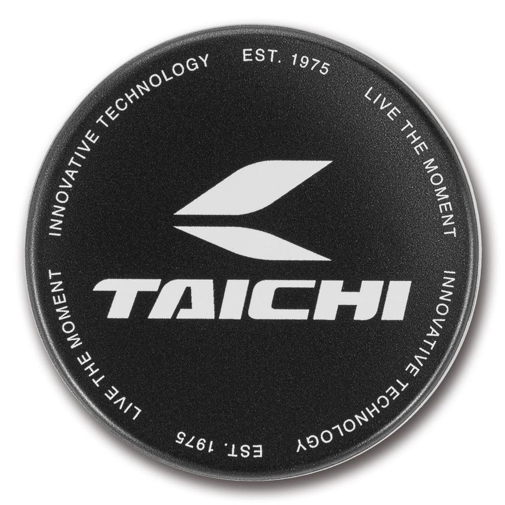 RS TAICHI Logo Bike Car Round 3D Urethane 50x50mm TAICHI Circle Sticker RSW032 BLACK/WHITE 50x50mm