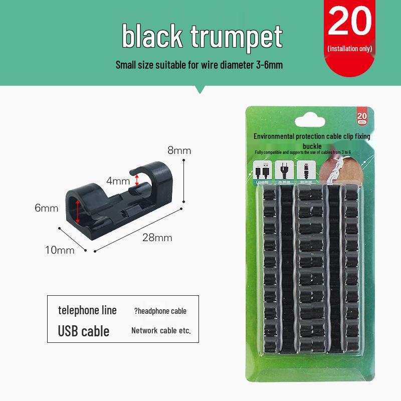 Self-Adhesive Cable Organizer: Nail-Free Acrylic Storage Buckle for Network and Power Cables