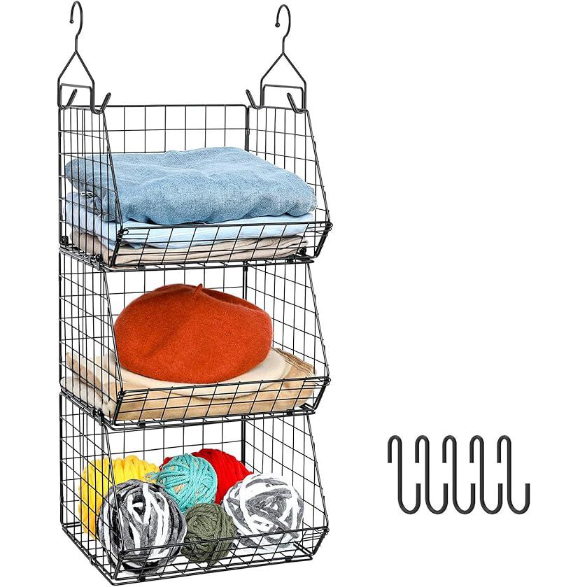 Hängender Kleiderschrank-Organizer mit 3/4/5/6 Ebenen, Kleiderhängeregale, Aufbewahrungskörbe für Kleidung, Pullover, Schuhe, Handtaschen, Clutches, Accessoires