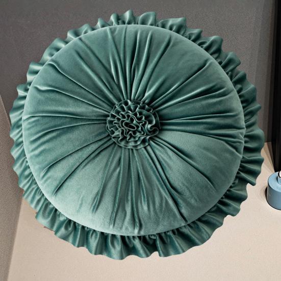 Seat Pillow Ruffle Super Soft Comfortable Touch Full Filling Elastic Decorative Round