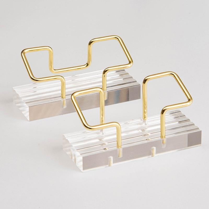 Metal Business Card Holders Business Card Stand Postcard Holders Creative Business Card Display Rack for Office Tabletop