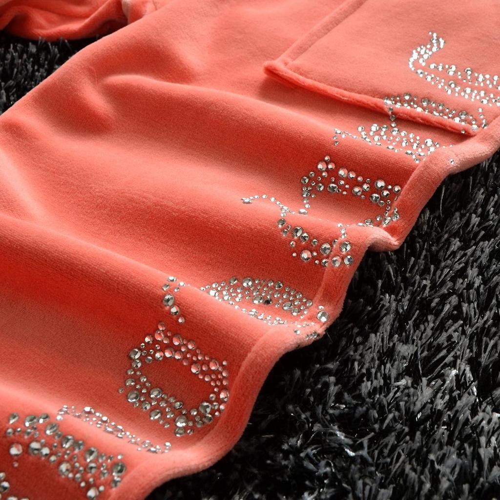 Europäischer & Amerikanischer Goldfaden Samt Krone Buchstaben Sportbekleidung Set - Damen Freizeit Hot Drill Zweiteiler