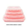 Collapsible Silicone Lunch Box Portable Bento Box Food Storage Containers Household Outdoor Dinnerware Microwavable Lunchbox