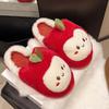 Women's Cartoon Cute Plush Slippers - Warm and Warm Countertop Cotton Winter Home Slippers Thick Bottom Casual Indoor Shoes