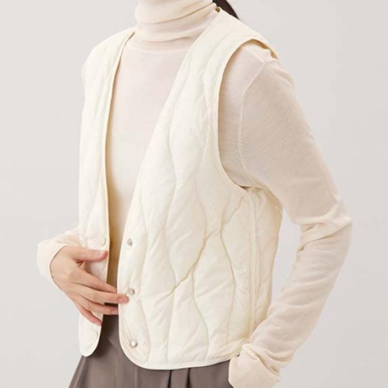 Women's Down Waistcoat White Duck Down Vest Casual Fashion High Grade Warm Waistcoat