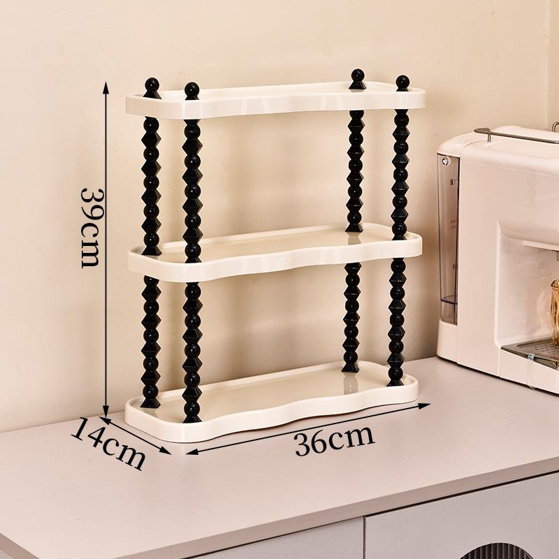 Desktop Multi-layer Storage Rack Nordic Luxury Home Decoration Plastic Multi-functional Living Room Organizing Storage Stand