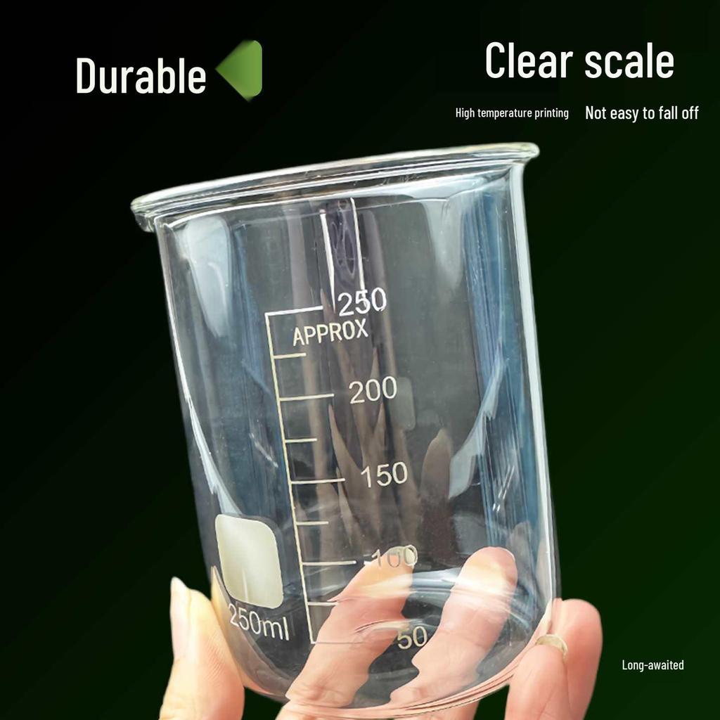 Pahar de laborator gradat din sticlă borosilicată de înaltă calitate, rezistent la căldură, disponibil în mărimi de 5/50/100/250/1000/2000ml