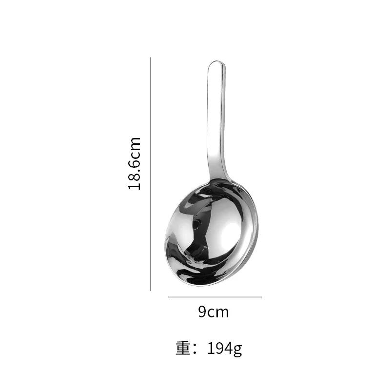 18/10 Short Handle Soup Spoon Stainless Steel Round Spoon Heavy duty Deepening Service Spoon