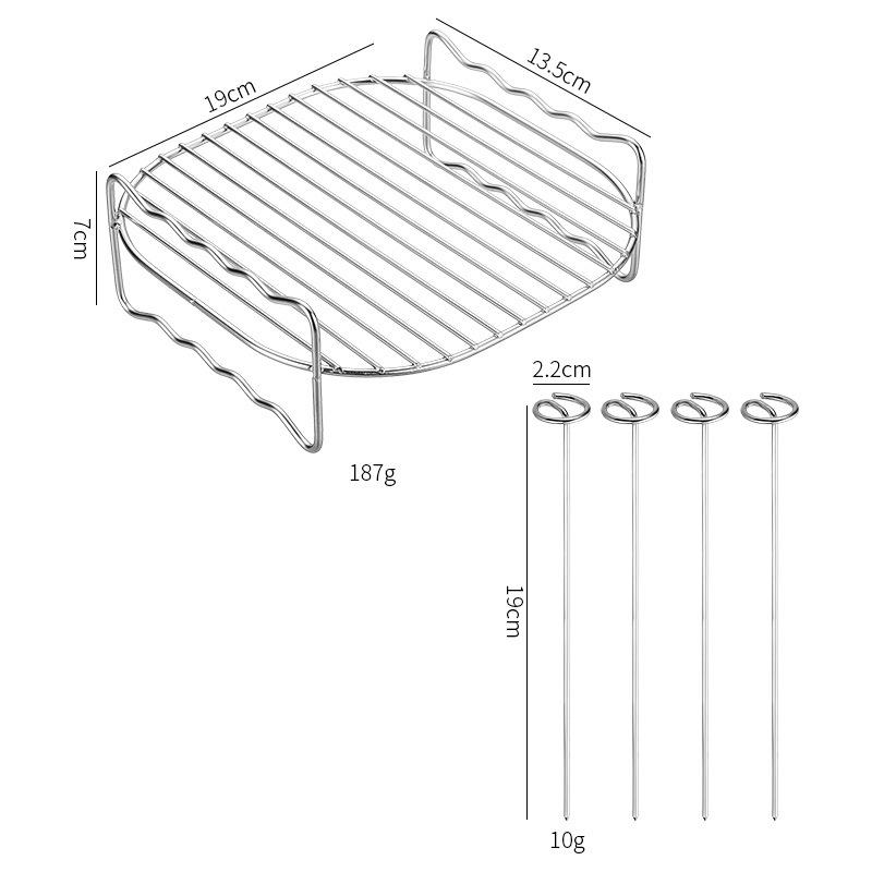 

Многоразмерная решетка для гриля и пароварки для аэрофритюрниц 3,2QT-5,8QT с 4 штырьками (6 -8 ).