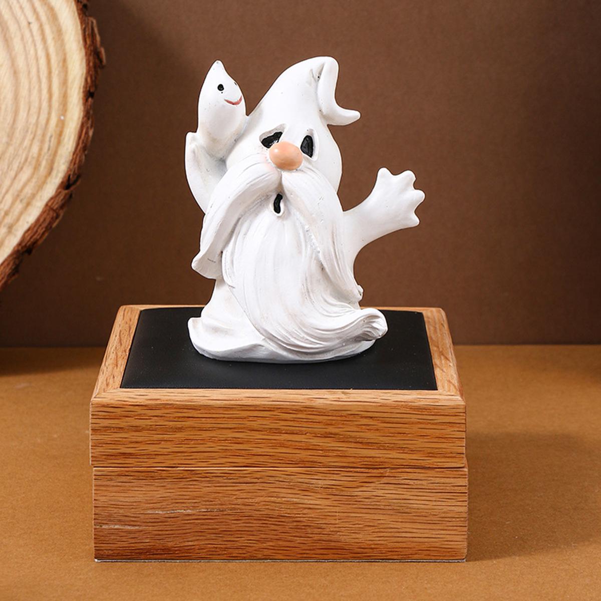 

Halloween Cute Ghost Dwarf Creative Party Decoration Resin Ornament белый