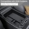 For 2026 Subaru Outback Center Console Storage Box Tray Armrest Storage Organizer Interior Secondary Holder Car Box Accessories