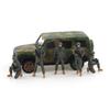 XCARTOYS 1/64 Beijing BJ80 Bewaffnete Polizei Öffentliche Sicherheit Eisenreiter Set Autos Legierung Druckgussmodell Kinder Weihnachtsgeschenk Spielzeug für Jungen