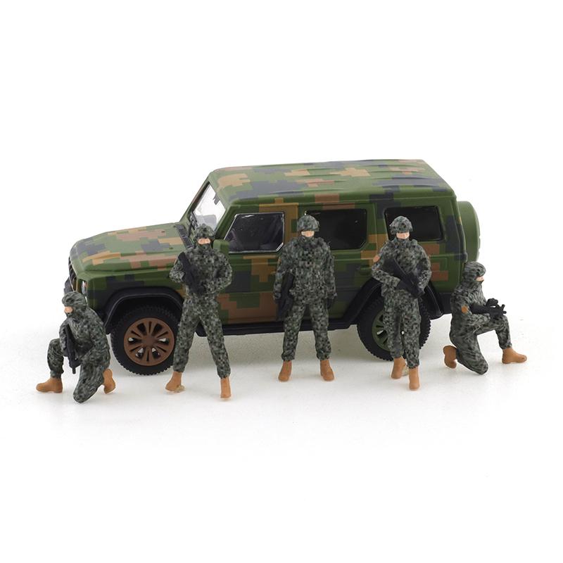 XCARTOYS 1/64 Beijing BJ80 Bewaffnete Polizei Öffentliche Sicherheit Eisenreiter Set Autos Legierung Druckgussmodell Kinder Weihnachtsgeschenk Spielzeug für Jungen