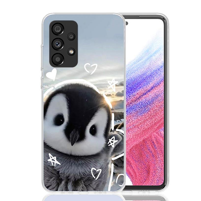 Penguins Love At The North Pole Phone Case For Samsung Galaxy A17 A16 A14 A15 A13 A57 A56 A54 A55 A53 A37 A36 A34 A35 A33 A26 A2