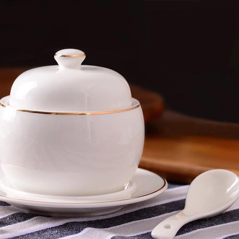 Luxury Ceramic Double Boiler Stew Bowl