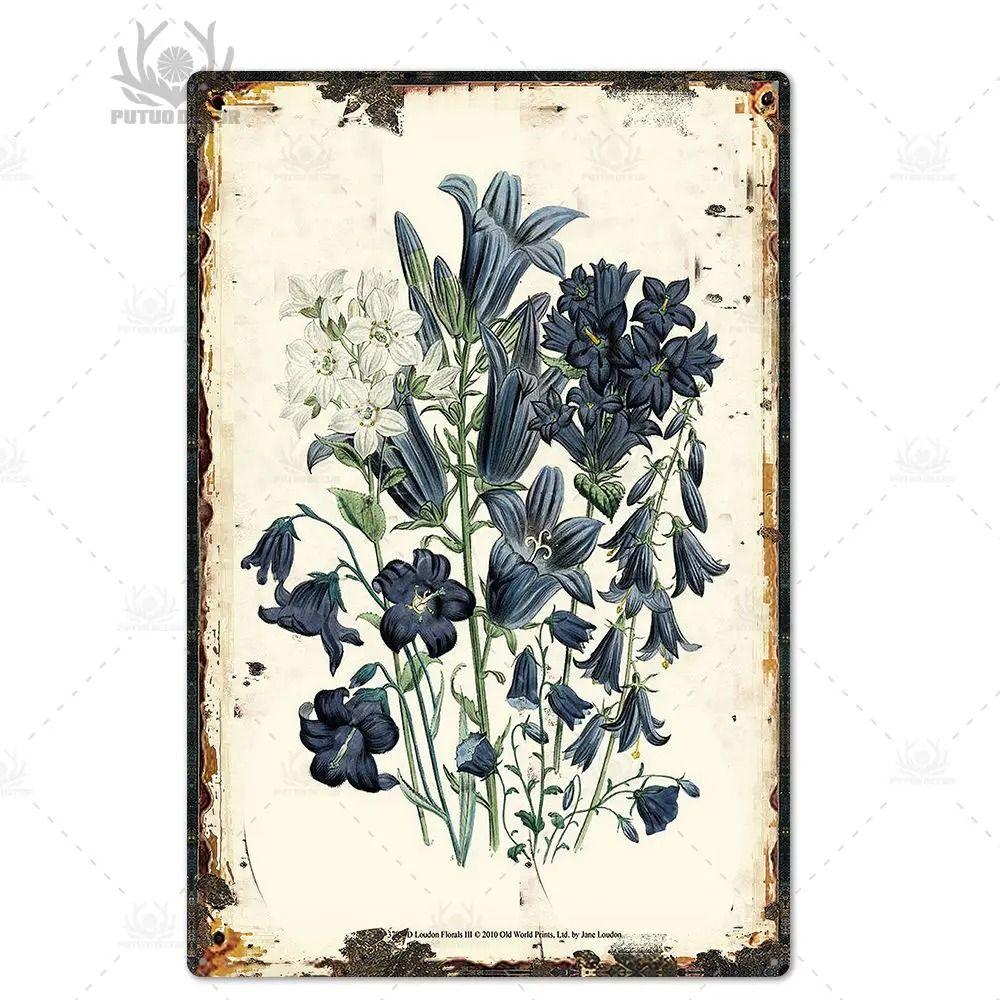 Plechový znak ve stylu Provence, Francouzské venkovské kovové nástěnné umění 20x30cm