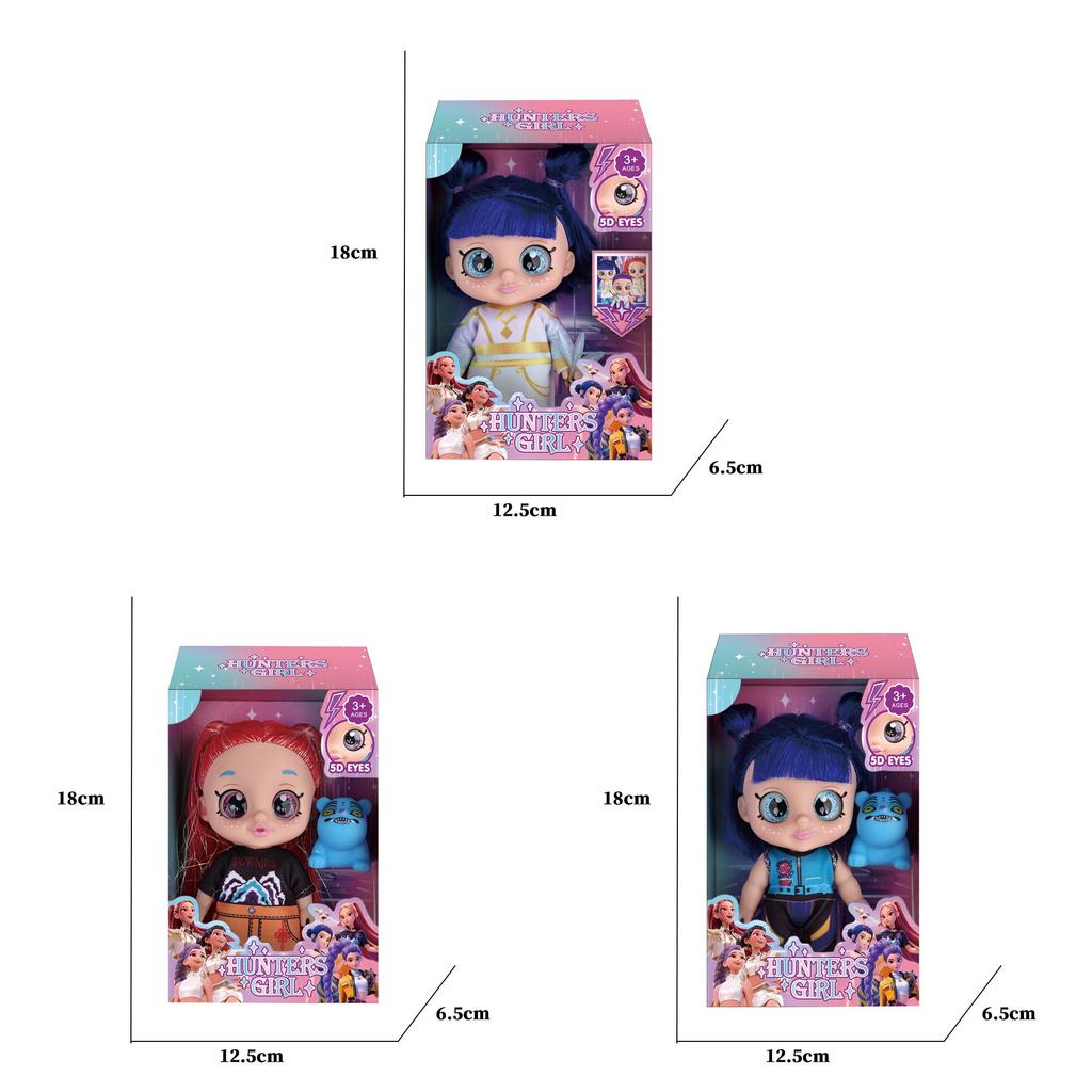 Kpop Demon Hunters Rumi Mira Zoey Mini Figure Plastic Toy With Weapons For Fans And Kids
