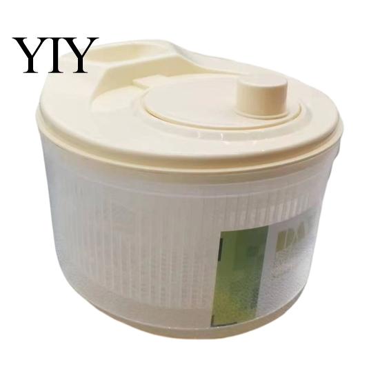 Easy Press Salad Spinner Vegetable Spinner, Manual Quick Drying Fruit Washer, Multi Functional with Home Drainer Slicing Blade Design, Dryer