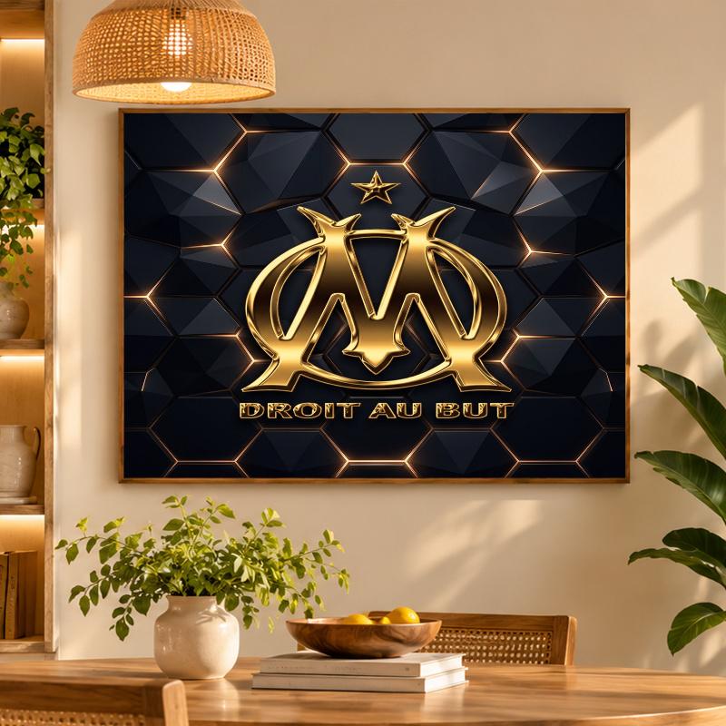 5D Diamond Painting Olympique Lyonnais FC DIY Full Drill Diamond Art Kit Home Decoration