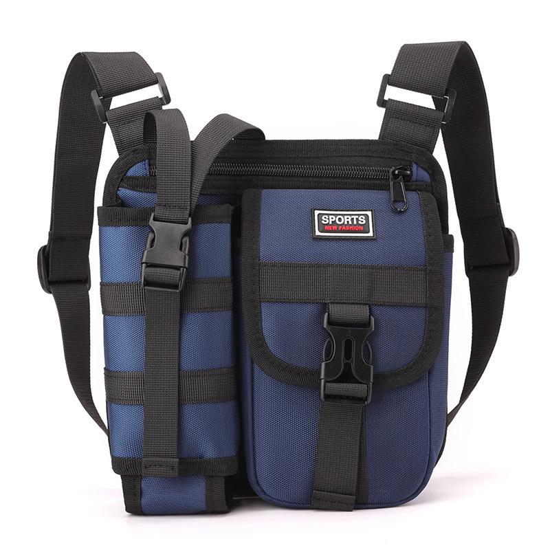 

Сумка через плечо через плечо, уличная сумка для чайника, износостойкая мужская нагрудная сумка темно-синий