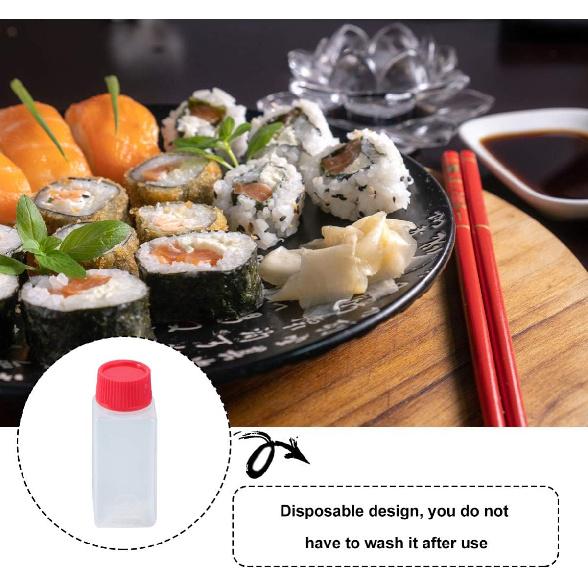 100 Pcs Plastic Spice Jar Disposable Salt Pepper Shakers Seasoning Jar Barbecue Condiment Jar Bottles Cruet Container for Storing .5ml