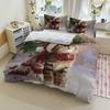 Christmas Cat Bedding Set Printed Duvet Cover Set Soft Single Twin Size Home Decor Duvet Cover Set Cute Birthday Gift For Girls