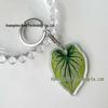 Creative Acrylic Leaf Keychain Earphone Bag Pendant Ornament