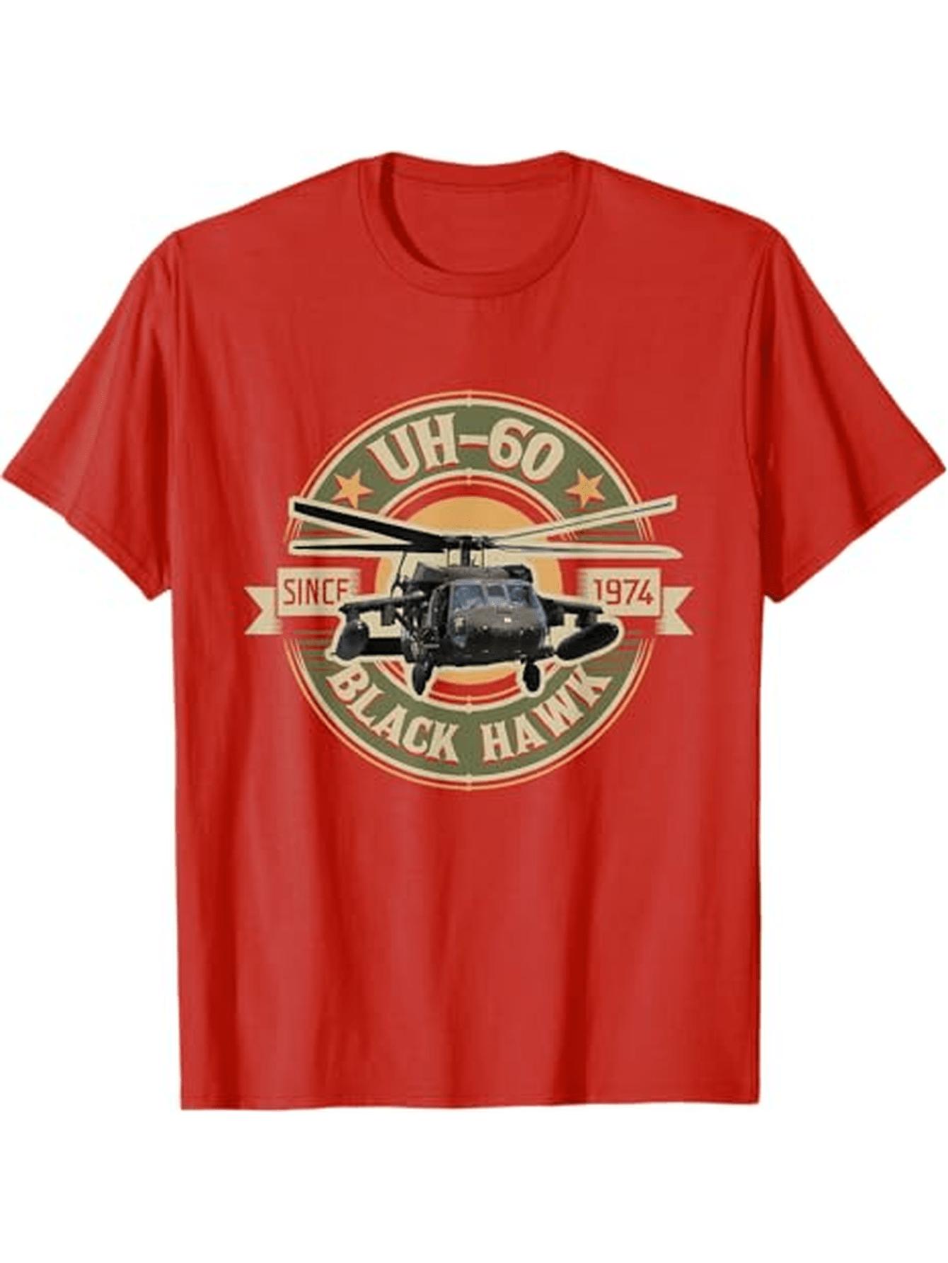 UH60 Blackhawk Assault Helicopter Pilot Aviation TShirt 100 Cotton ONeck Short Sleeve Summer Casual Mens Tshirt Streetwear S