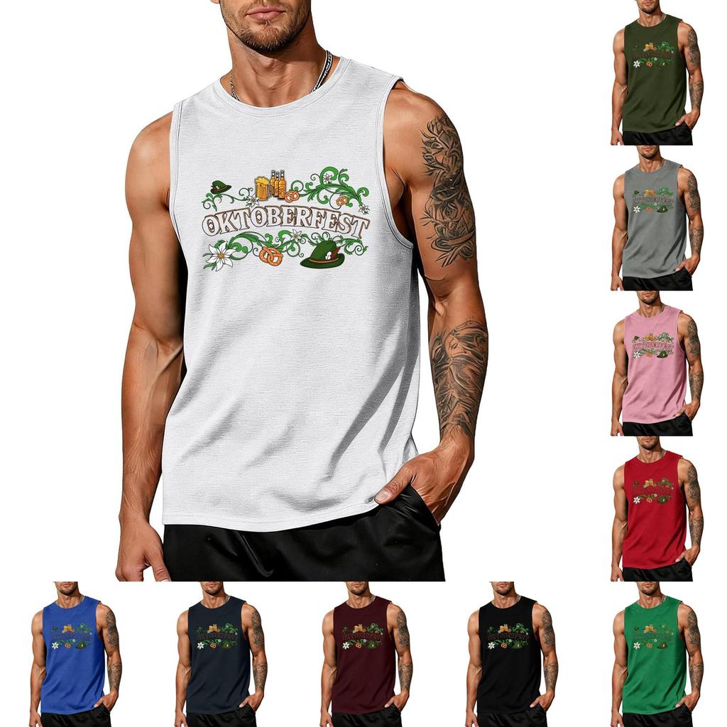 Men Sleeveless Tank Top Casual Summer Loose Fit Lightweight Muscle Shirt Breathable Soft Fabric Comfortable Beachwear