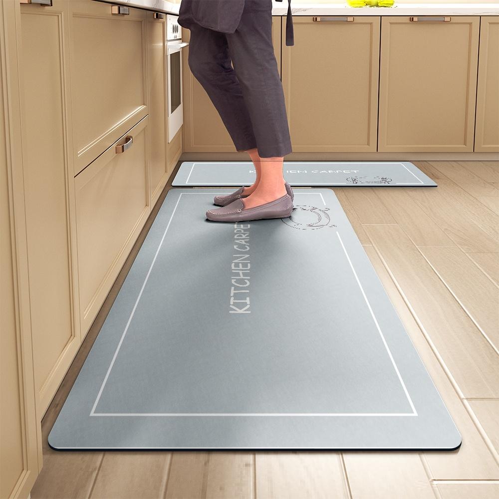 Kitchen Floor Mat Bedroom Living Room Long Bedside Hallway Hallway Soft Washable Carpet Non-slip Bathroom Entrance Doormat