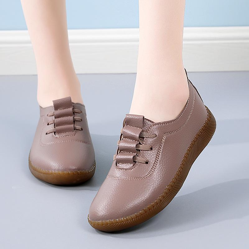 Dames schoenen Nieuwe Stijl - Enkele Schoenen met Zachte Zool en Hol Ontwerp, Antislip en Casual Leren Schoenen