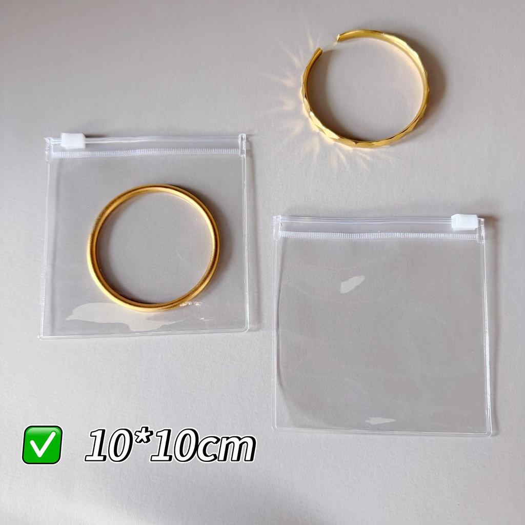 Clear PVC Zipper Bag for Anti-Oxidation Jewelry Storage: Self-Sealing Design for Wenwan Beads and Bracelets.