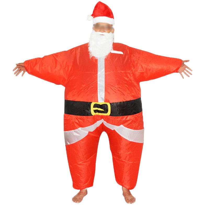 Popular Christmas Santa Inflatable Costume Adult Funny Doll Party Performance