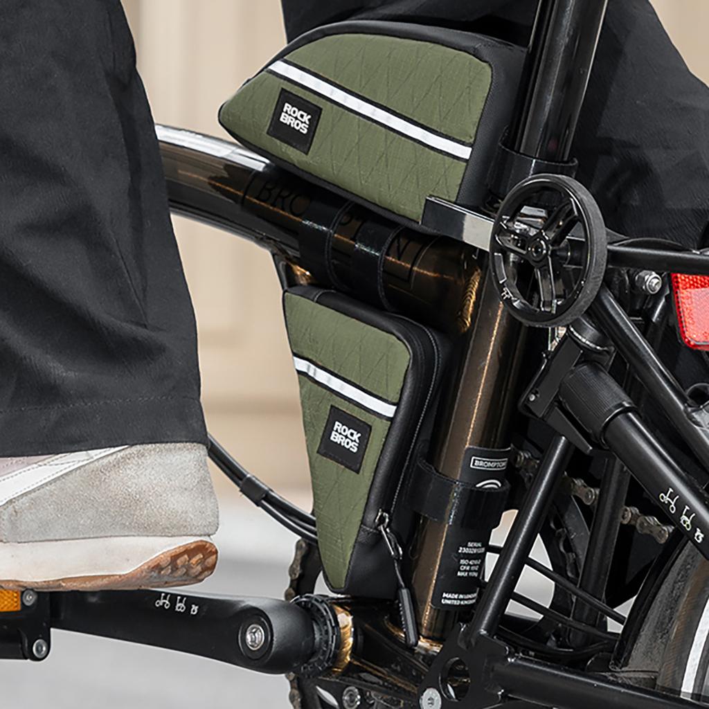 Triangular bicycle frame bag 0.3l - black