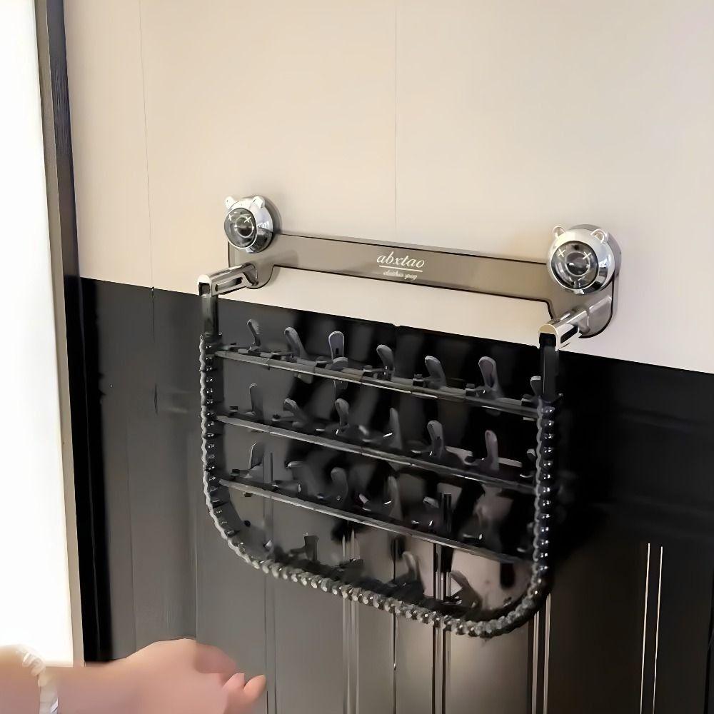 Faltbarer Saugnapf-Trockenständer Rotierender Babykleidung-Trockenständer Hängender Kleiderständer Badezimmer