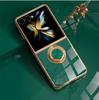 Electroplating Shockproof Phone Case with 360°Ring Holder Kickstand for Samsung Galaxy Z Flip 8 7 FE 6 5 4 3 Flip7 Flip6 Flip8
