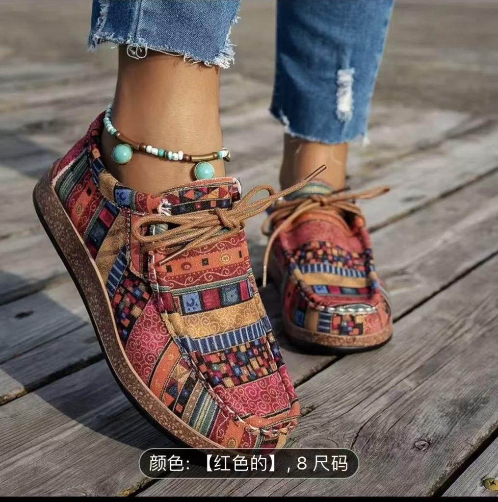 2026New Women's Shoes Retro Suede Casual Shoes Classic Lace-up Loafers Outdoor Non Slip Walking Vulcanize Flats Zapatos De Mujer