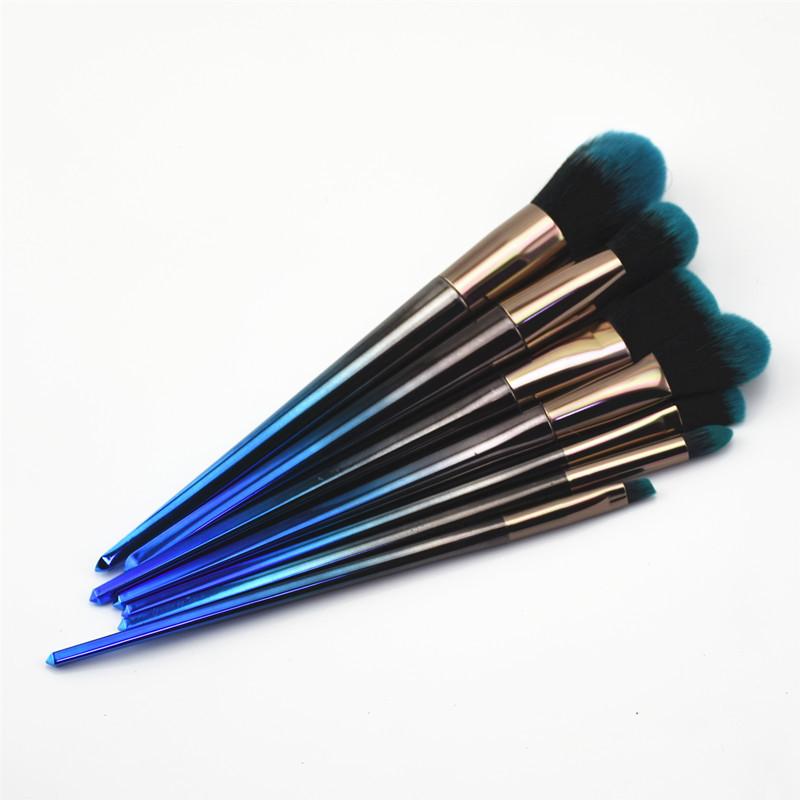 7Pcs/set High-grade Nylon Bristles Makeup Brush Diamond-shaped Handle Brush Set Eyeshadow Brush Cosmetic Tools