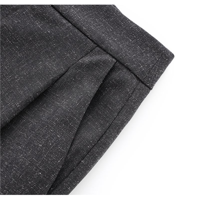 South Oil Fashion Linen Lace-Up Waistcoat & Wide-Leg Pants Set